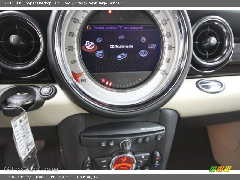 Chili Red / Gravity Polar Beige Leather 2012 Mini Cooper Hardtop