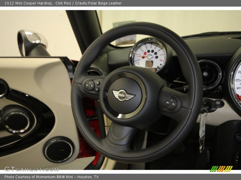 Chili Red / Gravity Polar Beige Leather 2012 Mini Cooper Hardtop