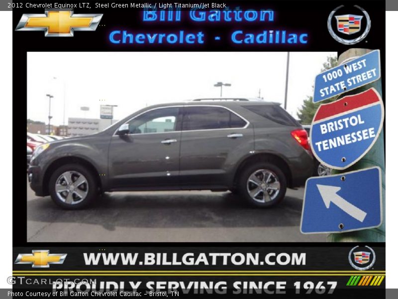 Steel Green Metallic / Light Titanium/Jet Black 2012 Chevrolet Equinox LTZ