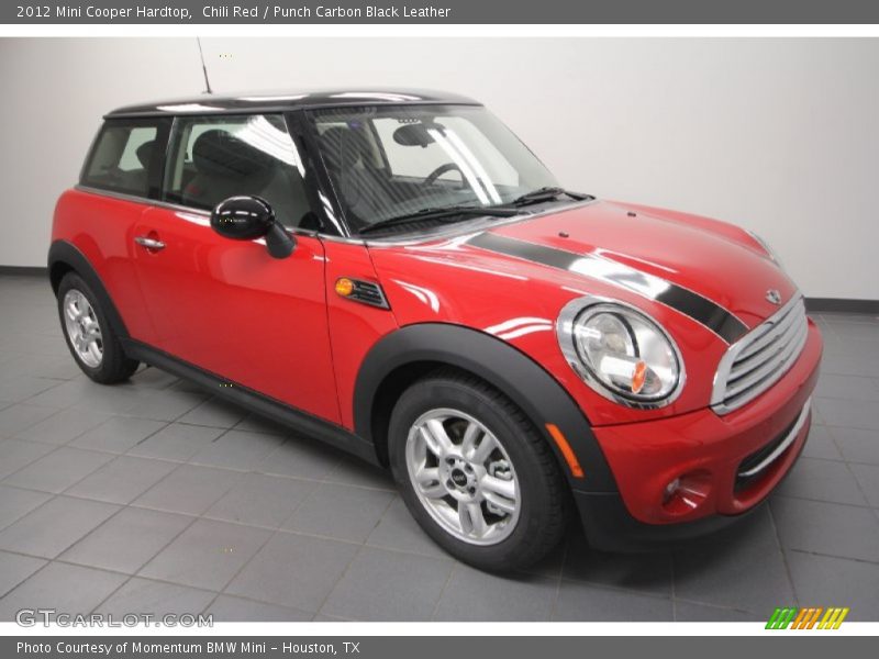 Chili Red / Punch Carbon Black Leather 2012 Mini Cooper Hardtop