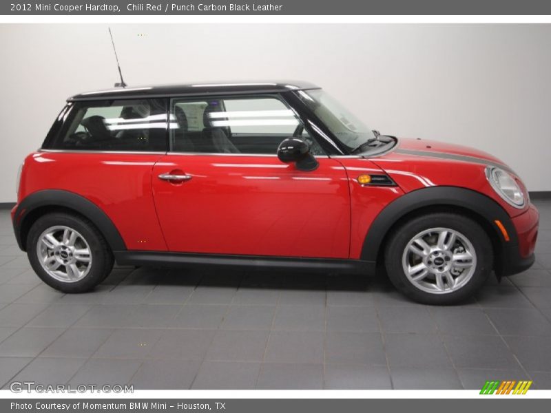 Chili Red / Punch Carbon Black Leather 2012 Mini Cooper Hardtop