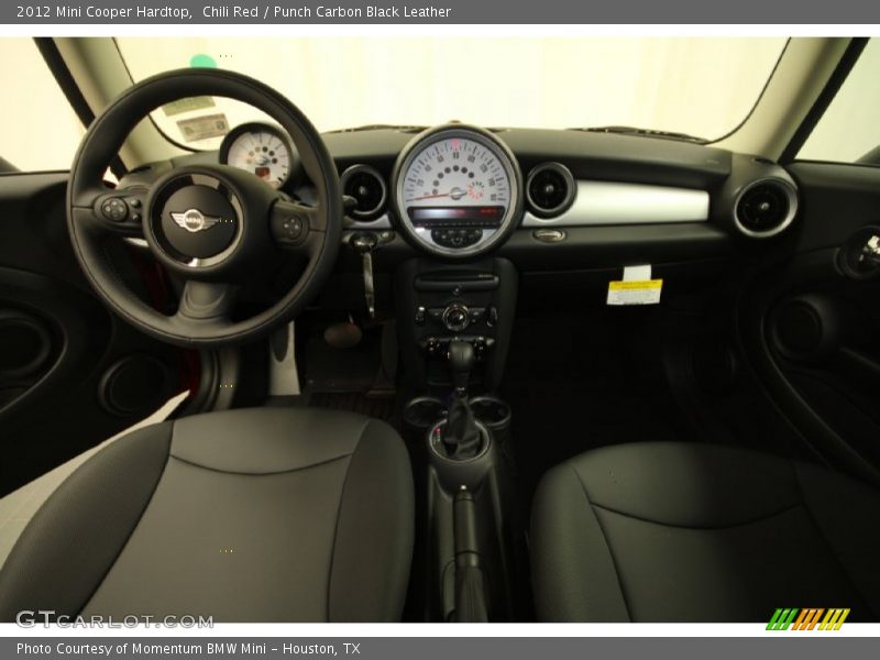Chili Red / Punch Carbon Black Leather 2012 Mini Cooper Hardtop