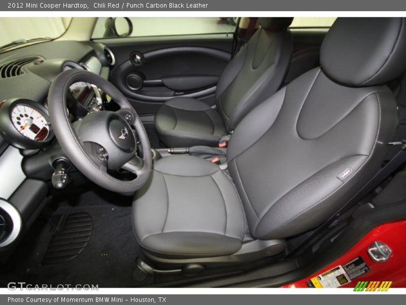 Chili Red / Punch Carbon Black Leather 2012 Mini Cooper Hardtop