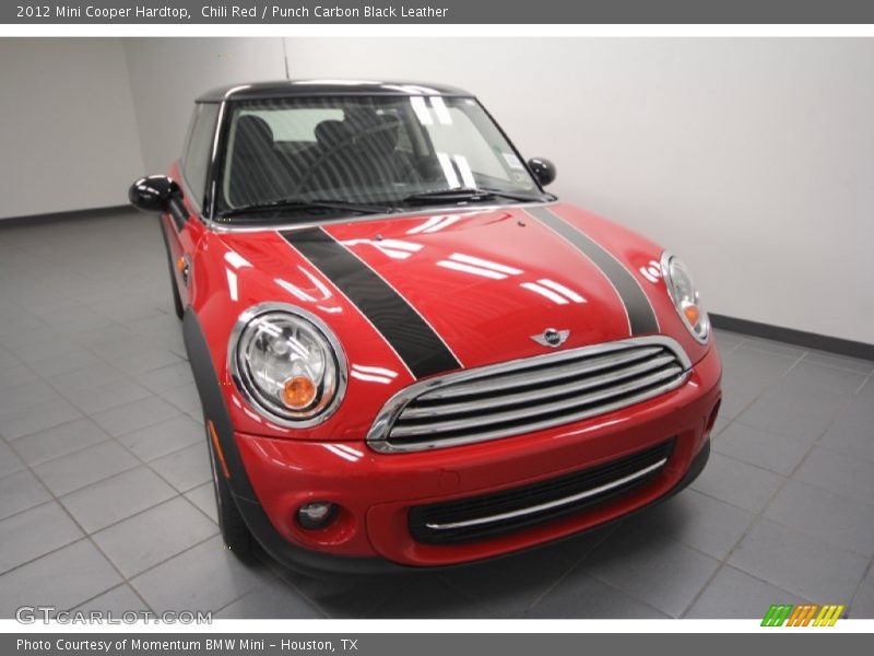 Chili Red / Punch Carbon Black Leather 2012 Mini Cooper Hardtop