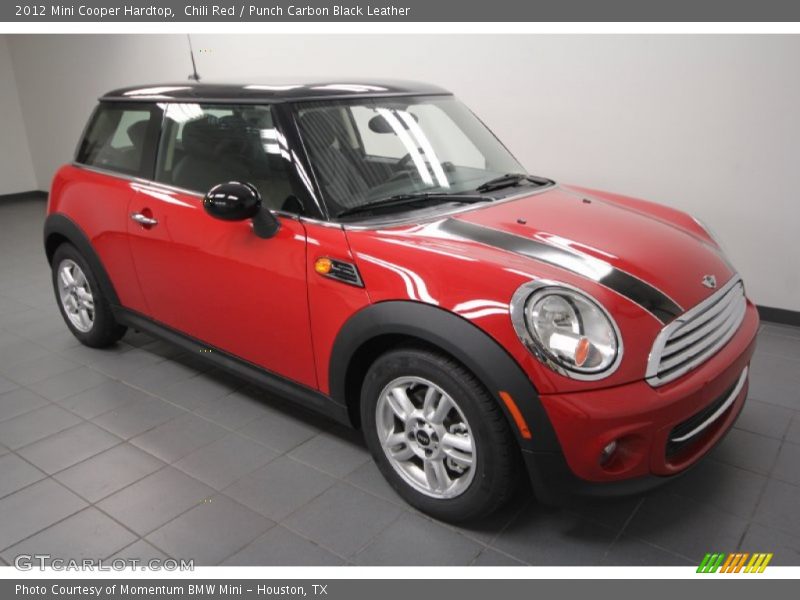 Chili Red / Punch Carbon Black Leather 2012 Mini Cooper Hardtop