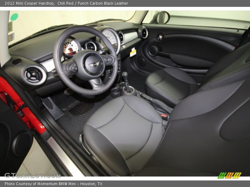 Chili Red / Punch Carbon Black Leather 2012 Mini Cooper Hardtop