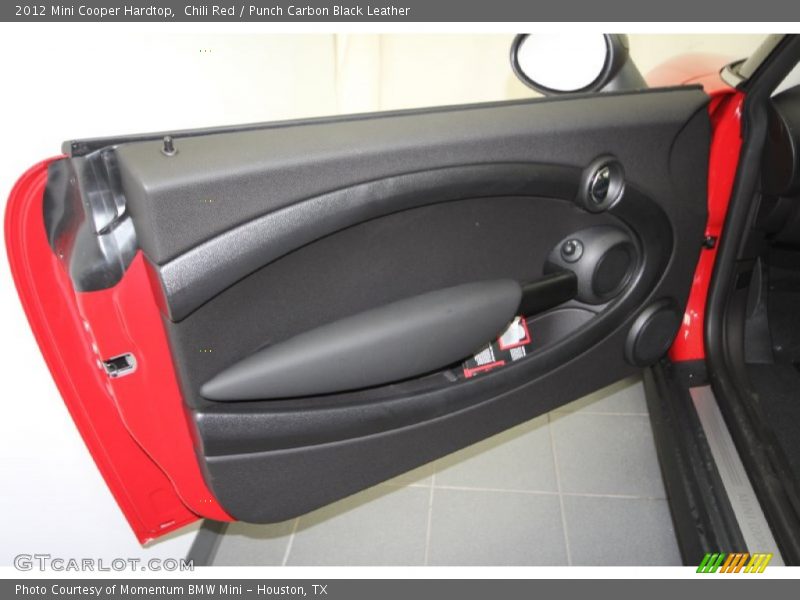 Chili Red / Punch Carbon Black Leather 2012 Mini Cooper Hardtop