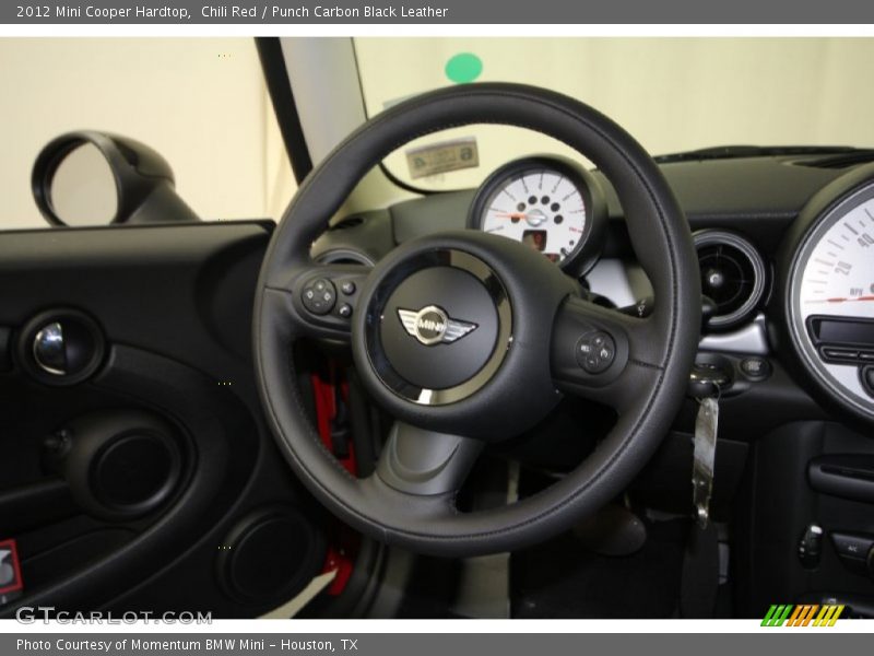 Chili Red / Punch Carbon Black Leather 2012 Mini Cooper Hardtop