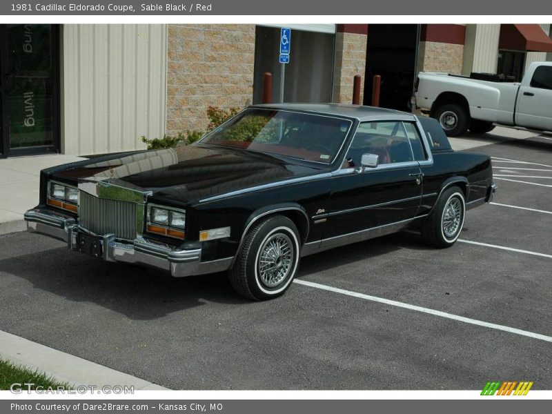 Sable Black / Red 1981 Cadillac Eldorado Coupe
