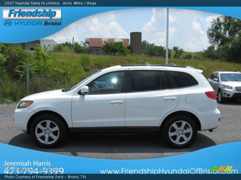 Arctic White / Beige 2007 Hyundai Santa Fe Limited