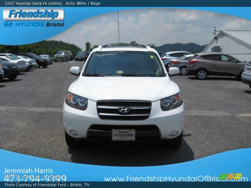 Arctic White / Beige 2007 Hyundai Santa Fe Limited