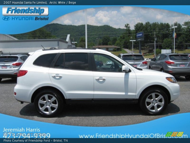 Arctic White / Beige 2007 Hyundai Santa Fe Limited