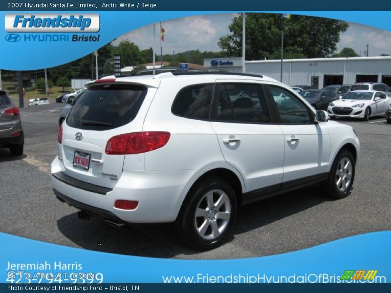 Arctic White / Beige 2007 Hyundai Santa Fe Limited
