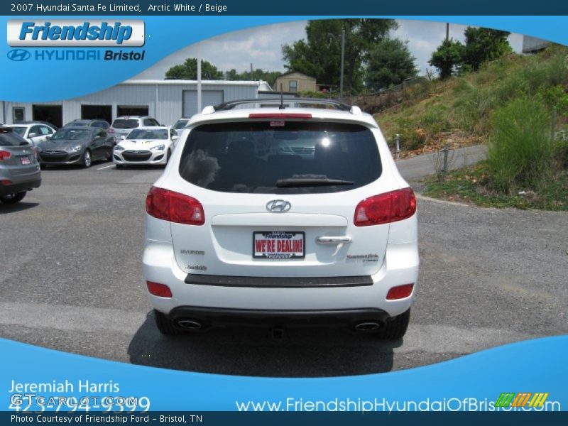 Arctic White / Beige 2007 Hyundai Santa Fe Limited