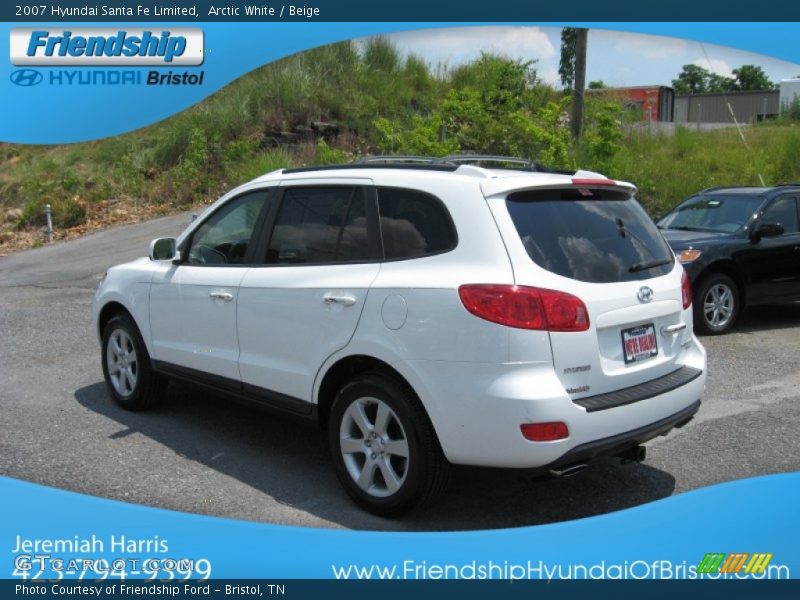 Arctic White / Beige 2007 Hyundai Santa Fe Limited