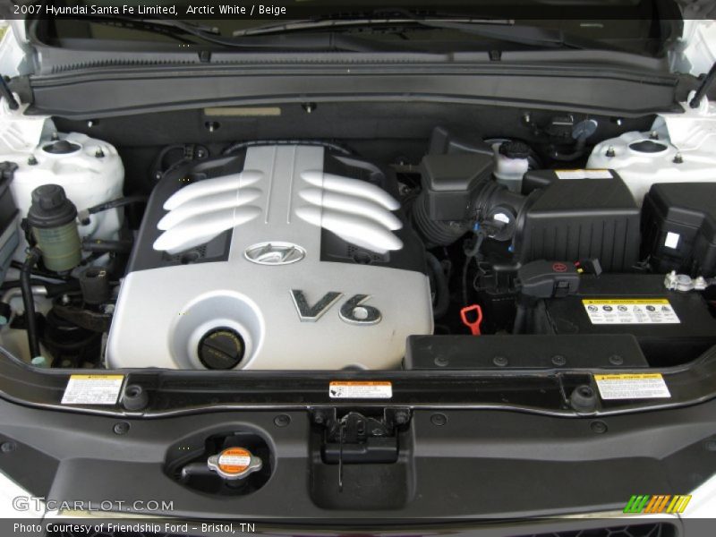 Arctic White / Beige 2007 Hyundai Santa Fe Limited