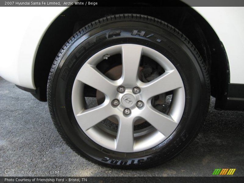 Arctic White / Beige 2007 Hyundai Santa Fe Limited