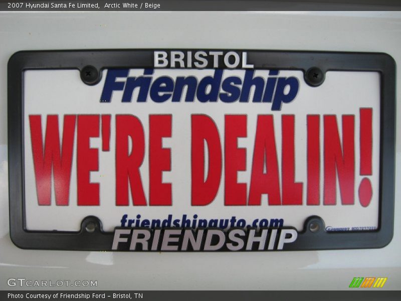 Arctic White / Beige 2007 Hyundai Santa Fe Limited