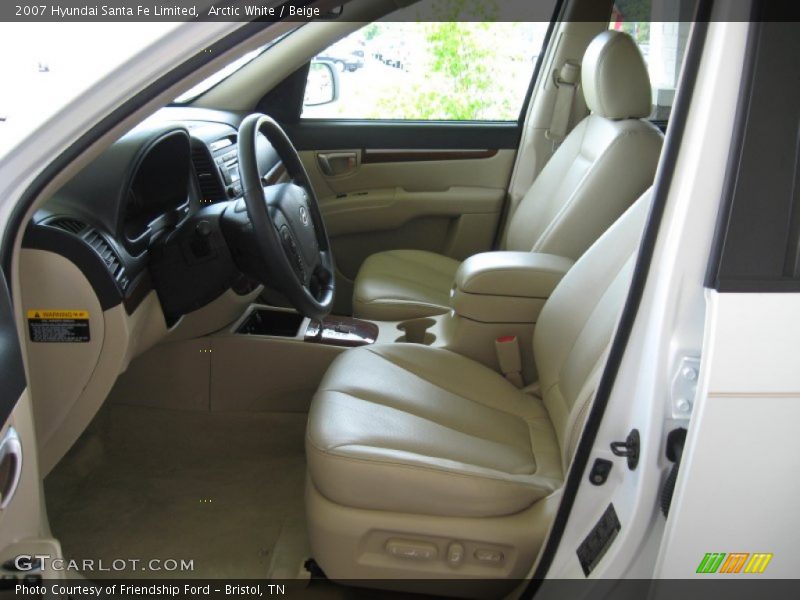 Arctic White / Beige 2007 Hyundai Santa Fe Limited