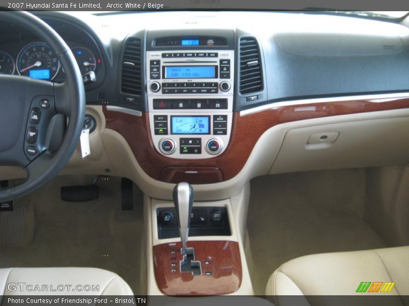 Arctic White / Beige 2007 Hyundai Santa Fe Limited