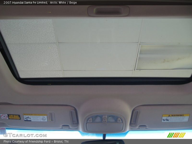 Arctic White / Beige 2007 Hyundai Santa Fe Limited