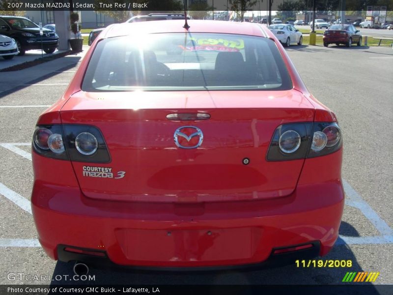 True Red / Black 2007 Mazda MAZDA3 i Sedan