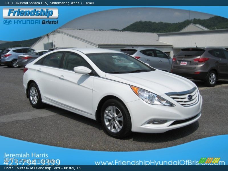 Shimmering White / Camel 2013 Hyundai Sonata GLS