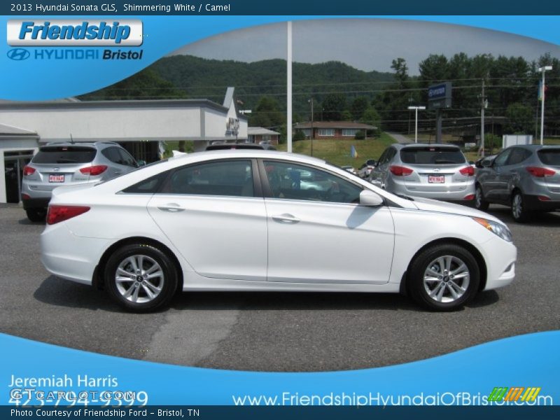 Shimmering White / Camel 2013 Hyundai Sonata GLS