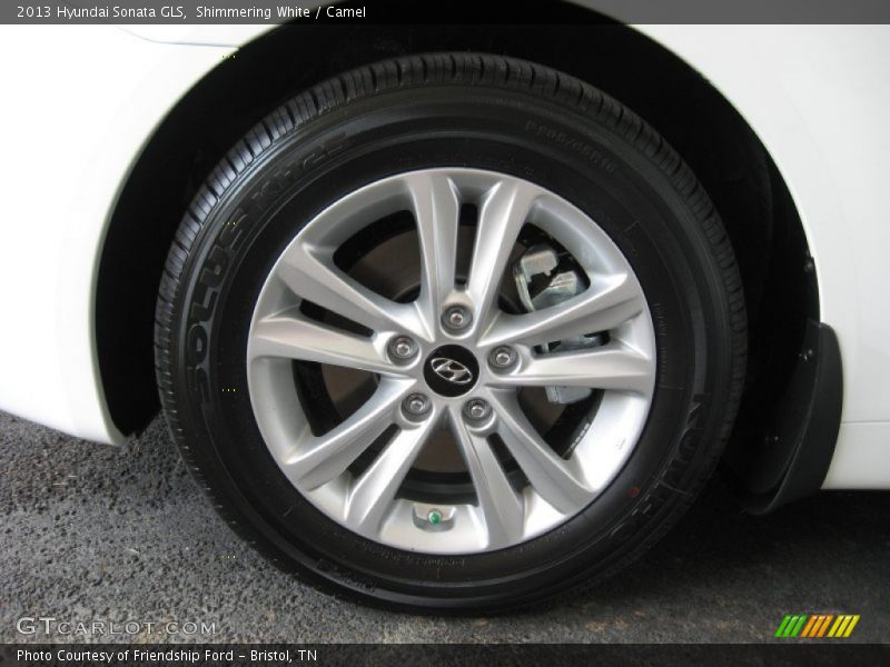Shimmering White / Camel 2013 Hyundai Sonata GLS