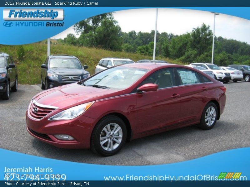 Sparkling Ruby / Camel 2013 Hyundai Sonata GLS