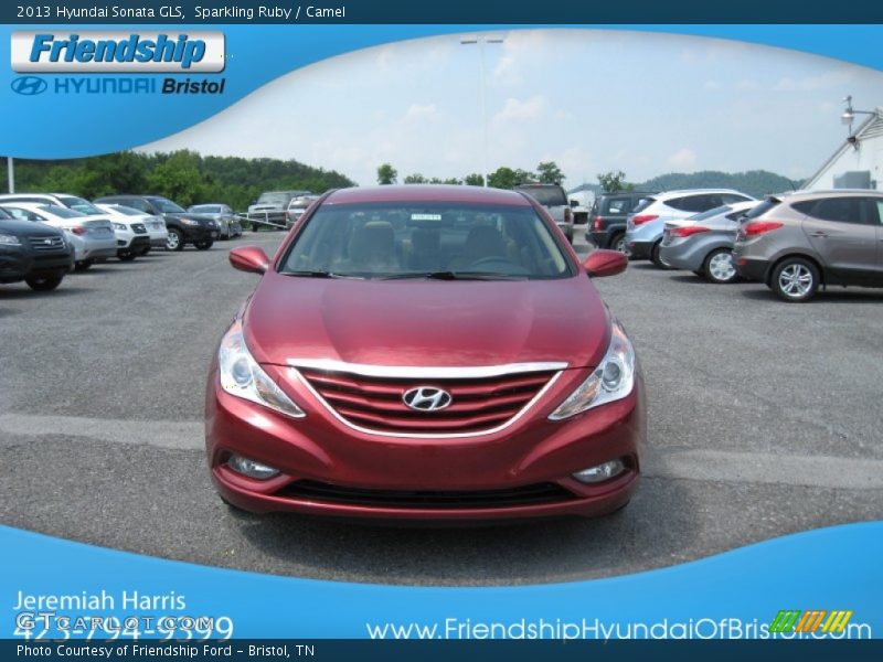 Sparkling Ruby / Camel 2013 Hyundai Sonata GLS