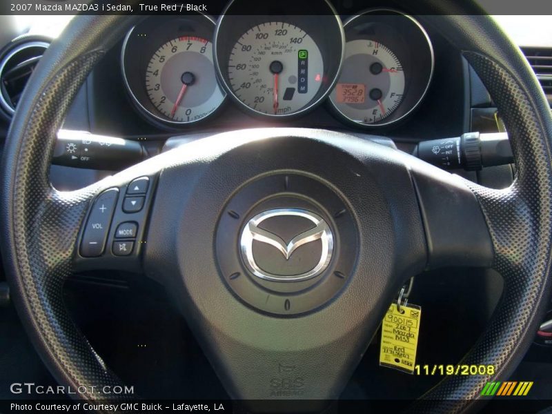 True Red / Black 2007 Mazda MAZDA3 i Sedan