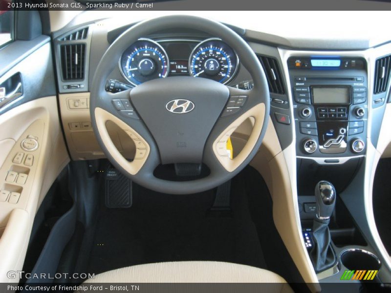 Sparkling Ruby / Camel 2013 Hyundai Sonata GLS