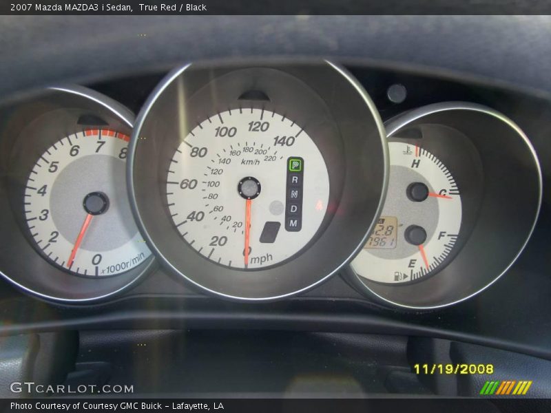 True Red / Black 2007 Mazda MAZDA3 i Sedan