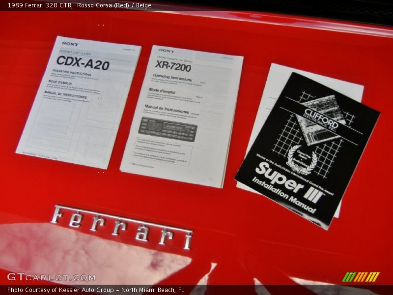 Books/Manuals of 1989 328 GTB
