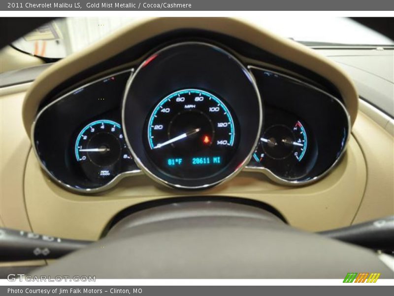 Gold Mist Metallic / Cocoa/Cashmere 2011 Chevrolet Malibu LS