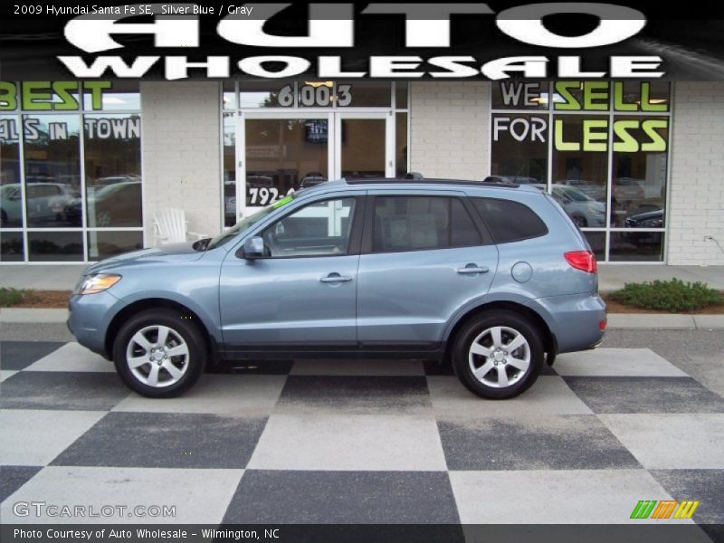Silver Blue / Gray 2009 Hyundai Santa Fe SE