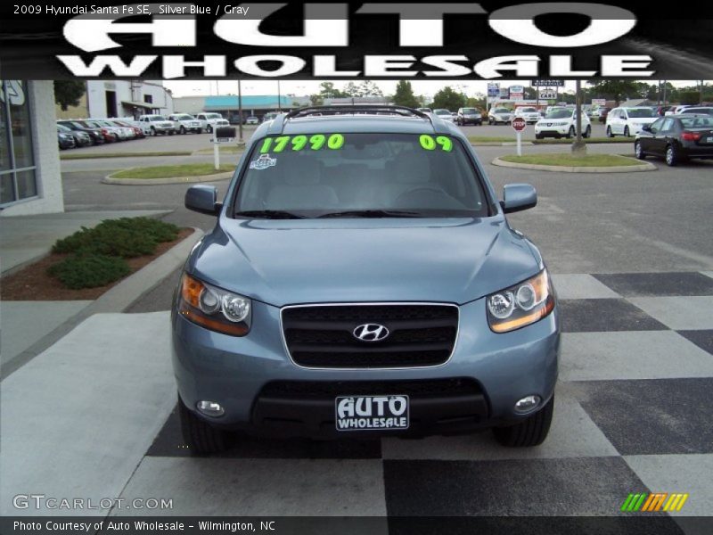 Silver Blue / Gray 2009 Hyundai Santa Fe SE