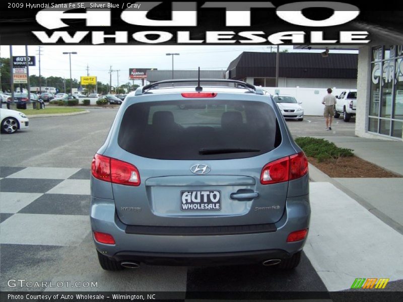 Silver Blue / Gray 2009 Hyundai Santa Fe SE
