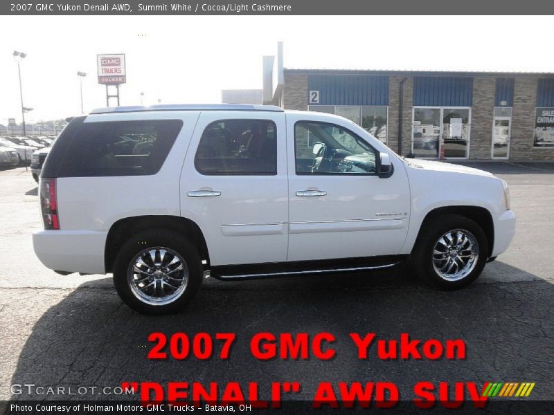 Summit White / Cocoa/Light Cashmere 2007 GMC Yukon Denali AWD