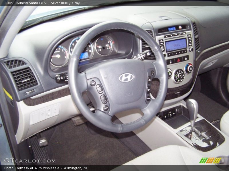 Silver Blue / Gray 2009 Hyundai Santa Fe SE