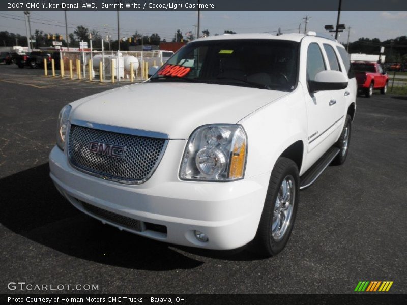 Summit White / Cocoa/Light Cashmere 2007 GMC Yukon Denali AWD