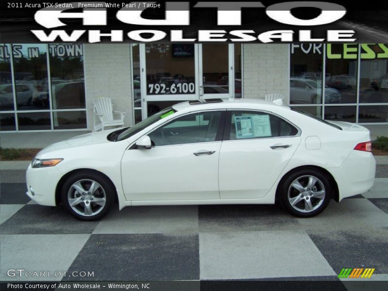 Premium White Pearl / Taupe 2011 Acura TSX Sedan
