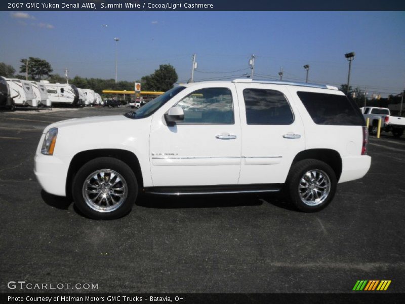 Summit White / Cocoa/Light Cashmere 2007 GMC Yukon Denali AWD