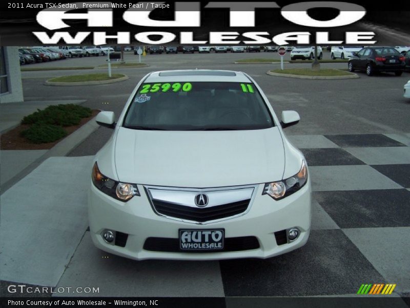 Premium White Pearl / Taupe 2011 Acura TSX Sedan