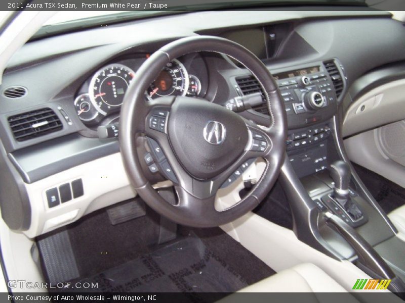 Premium White Pearl / Taupe 2011 Acura TSX Sedan