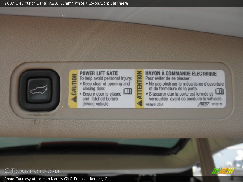Summit White / Cocoa/Light Cashmere 2007 GMC Yukon Denali AWD