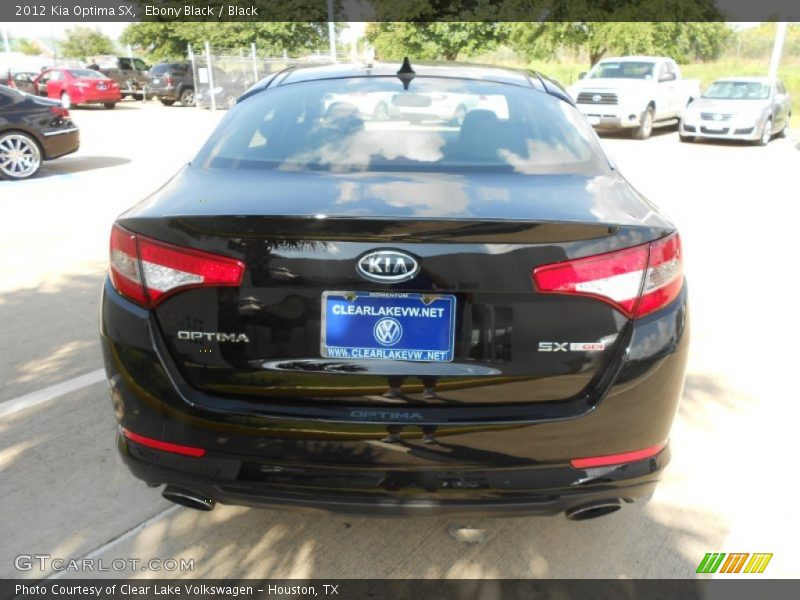 Ebony Black / Black 2012 Kia Optima SX