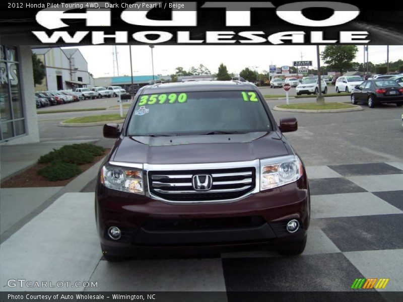 Dark Cherry Pearl II / Beige 2012 Honda Pilot Touring 4WD