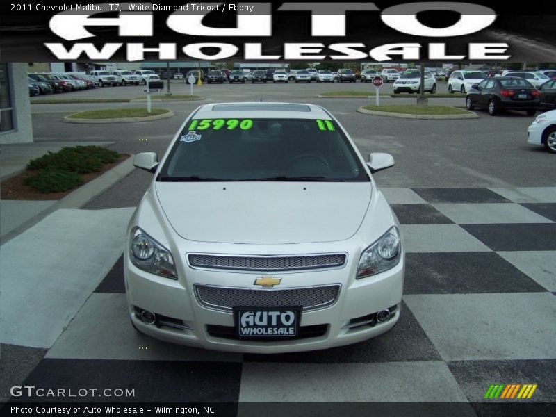 White Diamond Tricoat / Ebony 2011 Chevrolet Malibu LTZ